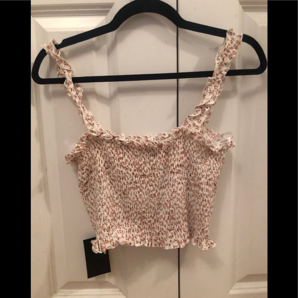 Faithfull The Brand Rowe Shirred Top Pink Floral